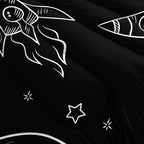 Datura home Kids Space Astronaut Comforter Set for Boys Kids Children,Galaxy Space Ship Astronaut Rocket Printed Bedding Set with 1 Comforter and 2 Pillowcases(Space Galaxy Full), Full 80x90inches