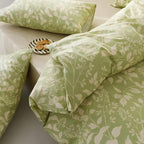Green Botanical Comforter Set Twin Sage Green Floral Comforter Cotton Women Girls Matcha Green Floral Plant Quilts Garden Bohemian Sage Green Blanket Rustic Leaf Blossom Twin Bed Comforter