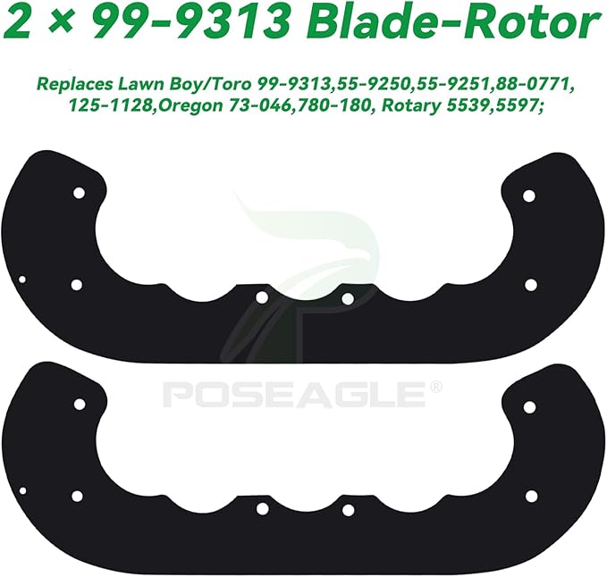 99-9313 Snow Blower Paddles Replaces 99 9313, 125-1128, 88-0771, 55-9251, 55-9252 for Toro Power Clear 621, 721, CCR2000, CCR2400, CCR2450, CCR2500, CCR3000, CCR3600, CCR3650 Snowthrowers