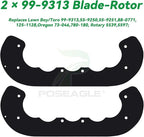 99-9313 Snow Blower Paddles Replaces 99 9313, 125-1128, 88-0771, 55-9251, 55-9252 for Toro Power Clear 621, 721, CCR2000, CCR2400, CCR2450, CCR2500, CCR3000, CCR3600, CCR3650 Snowthrowers