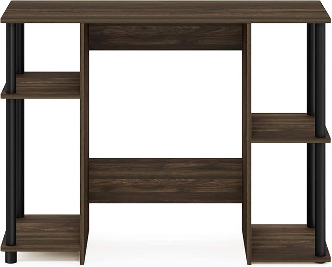 Furinno Jaya Computer Study Desk, Columbia Walnut/Black