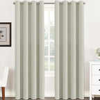 H.VERSAILTEX Room Darkening Curtains for Living Room Light Reducing Thermal Insulated Window Treatment Panels/Drapes Grommet Top 2 Panels (Pale Oak - 52 x 96 Inches)
