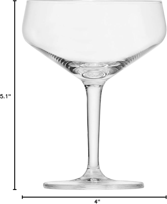 Schott Zwiesel Basic Bar Designed by World Renowned Mixologist Charles Schumann Tritan Crystal Glass Cocktail Cup, 8.8-Ounce, Set of 6