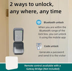 Smart Key Lock Box for Outdoor, Waterproof Key Safe with Code, APP Bluetooth Control Lockbox