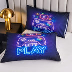 Gamer Bedding Sets for Boys,Twin Comforter Set for Boys,Gaming Comforter Set for Boys,Kids Bedding Twin with 2 Gamer Pillowcases,Microfiber Boys Bed Set,All Season Use