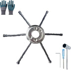 Weed Eater Trimmer Head w/Install Kit - Universal 7" Weed Eater Attachments，Steel Wire Weed Wacker Blade(6 Blades, 1" Mount) for Stihl, Husqvarna, Echo