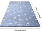 Eanpet Glow in The Dark Floor Mats Luminous 5’ x 7’ Area Rug Soft Decorative Play Mat for Kids Crawling Mat Non-slip Living Room Rug Carpets for Bedroom Home Decor,Blue Universe