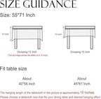 ISAENNE Designer Linen Floral Small Rectangle Tablecloth,Pale Yellow Farmhouse Indoor Table Cloth,Durable Decor Tablecloths for Dining Kitchen Thanksgiving Christmas,55"*71"-Chamonix A
