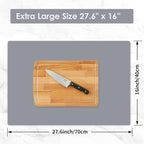 Extra Large Silicone Mats for Kitchen Counter, 27.6'' x16'' Silicone Placemats for Kids, Nonstick Nonskid Silicone Mat for Baking Crafts, Waterproof Heat Resistant Mat Coffee Mat, Dark Gray, 1Pcs