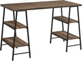 Monarch Specialties 7525 Computer Desk, Home Office, Laptop, Storage Shelves, 48" L, Work, Metal, Laminate, Black, Contemporary, Modern Desk-48, 47.25" L x 23.75" W x 30" H, Brown Reclaimed Wood-Look
