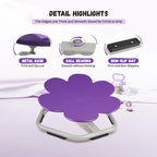 Kids Swivel Chair, Seat and Spinning Chair, Body Coordination Training Chair, Purple Petal Non Slip Sensory Toys 360° Spinning Chair for Autistic Kids Aged 3+, Improving Toddler's Physical Fitness