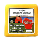 Wisconsin Cheese Company – Aged Cheddar Cheese and Crackers Gift Box – Includes Three, Five, Eight & Ten Year Aged Cheddar – Charcuterie Board Gift Set (Four 7.5 oz Blocks)