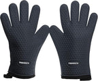 KITCHEN PERFECTION Silicone Smoker Oven Gloves-Extreme Heat Resistant BBQ Gloves-Handle Hot Food Right on Your Grill Fryer & Pit|Waterproof Grilling Cooking Baking Mitts|Superior Value Set +3 Bonuses | Waterproof, 5-Finger Design For A Better Grip, for...