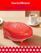 Betty Crocker 7.5" Mini Pizza & Meal Maker, 1000W Indoor Electric Grill, Nonstick Pan for Pizzas, Quesadillas, Nachos and more, Personal Pizza Machine for Delicious Meals and Snacks, BC-5962RC, Red