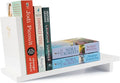 S&A WOODCRAFT Desktop Wood Bookshelf with Wooden Bookend, White Desk Organizer Shelf and Display Rack with B (White Pine)