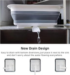 THANSTAR Collapsible Dish Drying Rack for RV Kitchen, Foldable Drainer Organizer for Kitchen Countertop, Space Saving Portable Dish Rack for Campers, Travel Trailer & Small Spaces, Easy Storage, Grey