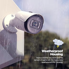 Amcrest 4K (8MP) IP POE Camera, UltraHD Outdoor Bullet, 3840x2160, 98ft NightVision, 125° FOV, IP67, MicroSD (256GB), Human & Vehicle Detection, Tripwire & Intrusion, (IP8M-2496EW-AI-V3)