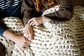 Nuzzie Chunky Knit Weighted Blanket - Breathable, Cooling, Hand Made Knit Throw Blanket for Sleep - Machine Washable, Stylish Decor Design (Cream, Queen | 28lbs | 80"x80")