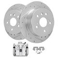 Detroit Axle - Rear Brake Kit for 2012-2017 Toyota Camry, 2013-2018 Avalon Lexus ES300h ES350, Drilled & Slotted Brake Rotors Di