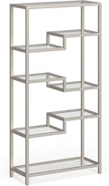 Johann 68'' Tall, Rectangular 8 shelves Bookcase in Satin Nickel