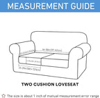 hyha Waterproof Couch Cushion Covers, Stretch Sofa Couch Seat Slipcover for Dog Washable, Non-Slip Waterproof Outdoor Cushion Covers for Patio Furniture Replacement (2 Pieces, Chocolate)