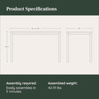 Branch Daily Desk - Functional At Home Office Desk with Effortless Assembly, Timeless Design, Rounded Corners, and Built-in Cable Notch - 36” W x 28.5” H x 24” D - Walnut Work Table