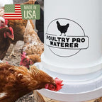 The Original Poultry Pro Waterer | DIY Chicken Waterer for Chicken Coop | Hands Free Poultry Waterer Suitable for Pigeons, Ducks, Chickens & Other Smaller Birds - Fits All 5 Gallon Buckets