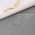 Large Silicone Heat Resistant Mat 23.6” x 15.7”, Nonslip Mats for Kitchen Counter, Countertop Protector, Nonstick Waterproof Craft Table Placemat，2 Pack Silicone Mats (Gray)