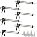 AWF PRO Sausage Caulking Gun 20 oz, 18:1 Thrust Ratio, Pack of 6 | 20 oz Foil Pack and 10 oz Cartridge Convertible, Aluminum Barrel, Includes 3 Tips