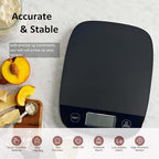 NUTRI FIT Food Scale for Kitchen Scales Digital Weight Grams and Ounces, Baking Scale Accurate for Weight Loss, Cooking, Coffee, Keto Diet, Meal Prep, 0.1oz Ultra Slim Smart Tare Black