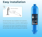 Crystala Garden Hose End Pre-Filter for Swimming Pool, Hot Tubs, Spa, Inflatable Pool, Ponds, Greatly Reduces Bad Taste, Odors, Chlorin and Sediment, up to 8,000 Gallons, 2 Pack