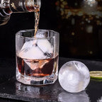 ROTTAY Ice Cube Trays (Set of 2), Sphere Ice Ball Maker with Lid & Large Square Ice Cube Maker for Whiskey, Cocktails and Homemade, Keep Drinks Chilled, Grey
