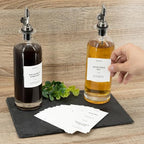 Molimoli Oil and Vinegar Dispenser with Metal Pour Spout, Weighted Pourer, Glass Bottle Dispenser for Kitchen, Olive Oil Cruet, Glass Olive Oil Bottle | 500ml, Set of 2