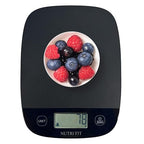 NUTRI FIT Food Scale for Kitchen Scales Digital Weight Grams and Ounces, Baking Scale Accurate for Weight Loss, Cooking, Coffee, Keto Diet, Meal Prep, 0.1oz Ultra Slim Smart Tare Black