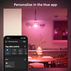 Philips Hue Wall Tap Dial Light Switch, Portable, White - 2 Pack - Requires Hue Lights and Hue Bridge - Smart Home - Easy, No-Wire Installation