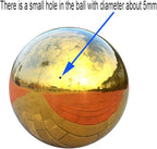 15cm/6inch Diameter Gazing Globe Mirror Ball,White Stainless Steel Polished Reflective Smooth Garden Sphere,Colorful and Shiny Addition to Any Garden or Home