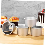 5Pcs Nonstick Round Aluminum Alloy Cake Pans with Removable Bottom for Baking Even Heating Cake Molds for Cakes and Desserts Easy to and Practical Bakeware