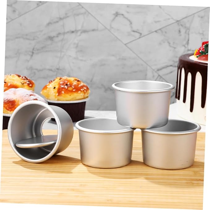 5Pcs Nonstick Round Aluminum Alloy Cake Pans with Removable Bottom for Baking Even Heating Cake Molds for Cakes and Desserts Easy to and Practical Bakeware