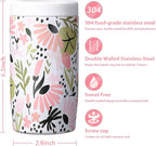 Morefeel 4-in-1 Insulated Can Cooler for 12 oz Cans & Bottles | 304 Stainless Steel Can Holder Fits 12 Oz Slim Cans, Standard Cans, Beer Bottles & Works as A Open Cup; Dishwasher Safe