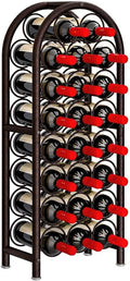 Wine Rack Free Standing Floor 23 Bottle Metal Wine Holder Organizer