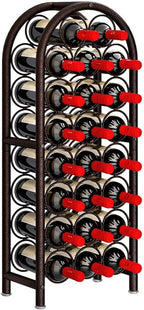 Wine Rack Free Standing Floor 23 Bottle Metal Wine Holder Organizer