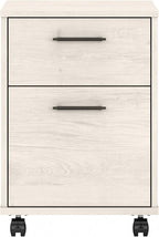Bush Furniture Key West 2-Drawer Mobile File Cabinet, Letter/Legal, Linen White Oak, 15.75-Inch (KWF116LW-03)