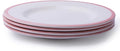Portmeirion Potter's Brushstroke Dinner Plate (Set of 4) - 8-Inch Stackable Earthenware Plates - Microwave & Dishwasher Safe, Handcrafted Dinnerware for Casual & Formal Table Settings (Red)