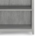 SIMPLIHOME Amherst SOLID WOOD 30 Inch Wide Transitional 5 Shelf Bookcase in Fog Grey, for The Living Room, Study Room and Office