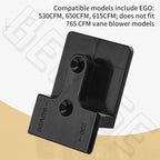 Blower Wall Mount/Mounting Bracket for EGO Vane Blowers, Fits Models 530CFM 615/650CFM, Two Mounting Methods, W/Screws, Does Not Fit 765 CFM Vane Blower Models