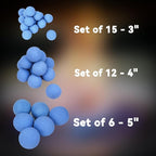 Skyflame Ceramic Fireplace Balls, Set of 12 Round Fire Stones Set for Indoor and Outdoor Fire Pits or Fireplaces Accessory, 4 Inch, Blue