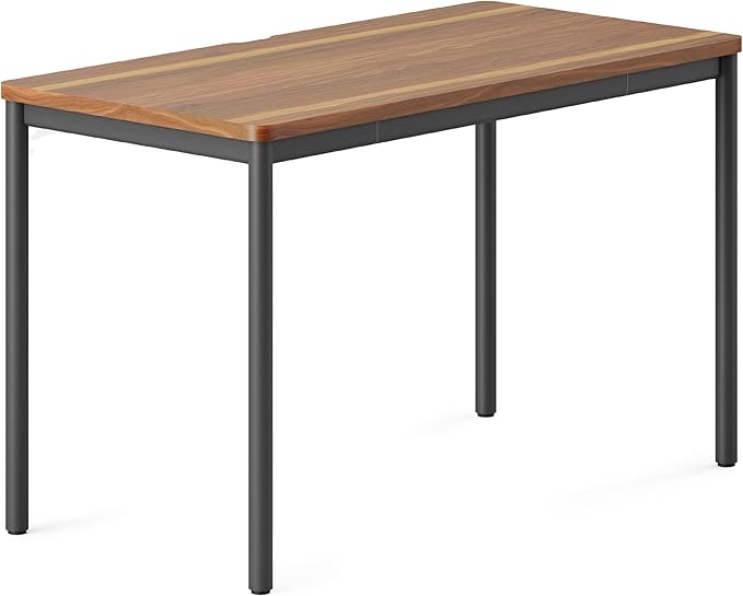 Branch Daily Desk - Functional At Home Office Desk with Effortless Assembly, Timeless Design, Rounded Corners, and Built-in Cable Notch - 36” W x 28.5” H x 24” D - Walnut Work Table