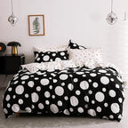 White Polka Dots Comforter Full Black White Dots Print Reversible Gingham Full Bedding Comforter Set Boys Girls Black White Bed Sets Soft 3Pcs Full Comforter Sets