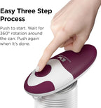 Kitchen Mama Auto 2.0 Electric Can Opener, Burgendy Mist | Refined Blade, Automatic Hands Free, Smooth Edge, Food-Safe, Battery Operated