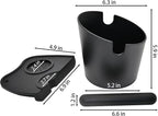 IAOSEN 6.3 inch Large Espresso Knock Box Silicone coffee Tamper Mat Espresso Machine Accessories Set of 2 with Removable Knock Bar and Anti-Slip Base for Home Office Barista Tools for Bar Shop